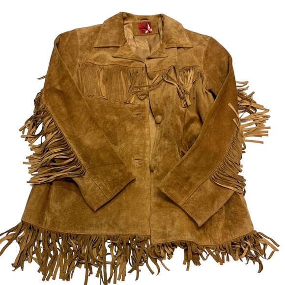 Marlboro Jackets & Blazers - Marlboro Fringe Genuine Leather Vintage Jacket Polyester Lining Dry Clean